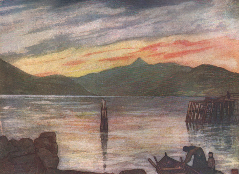 SUNDALSFJORD. 'Sundalsfjord' by Nico Jungman. Norway 1905 old antique print